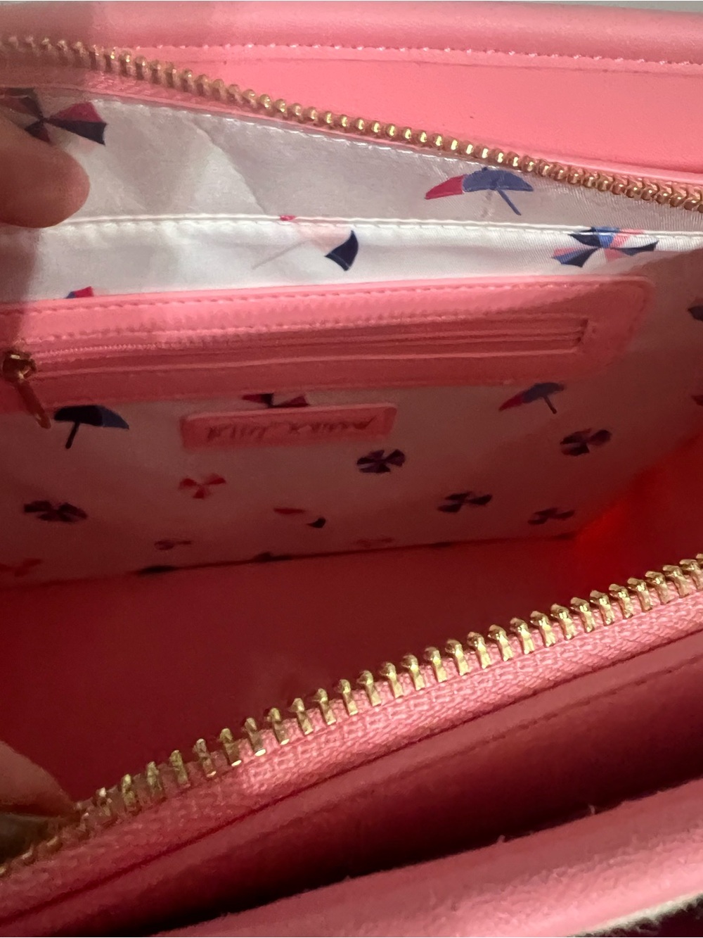 Betsey Johnson- Quilted Canvas Tote Bag - Pink and Cream NWT - Picture 14 of 15